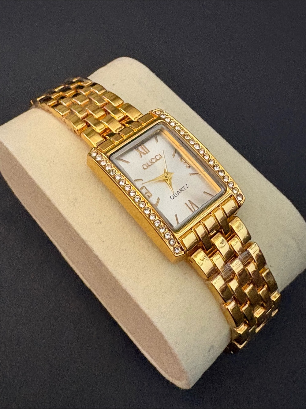 Stainless Steel Fashion Women’s Gold Watch Square face